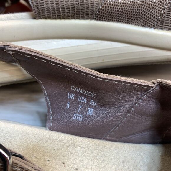 HOTTER Comfort Concept Candice Brown Leather Sandals Size 7 EU 38 Ortho - Picture 9 of 11